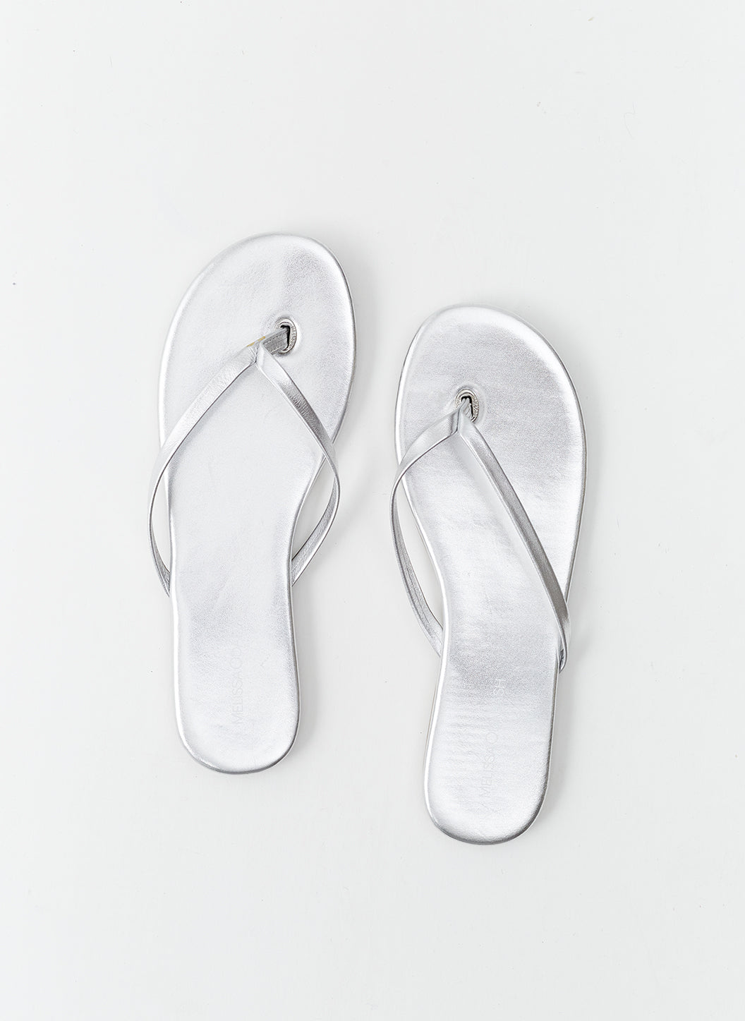 Ladies silver flip flops on sale