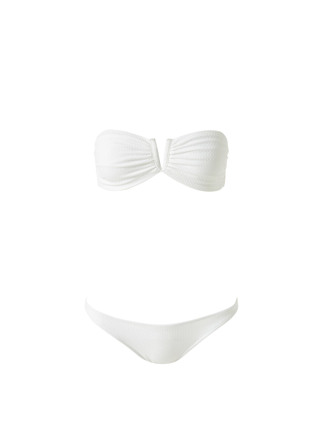 Twiin Petra bandeau bikini top in white