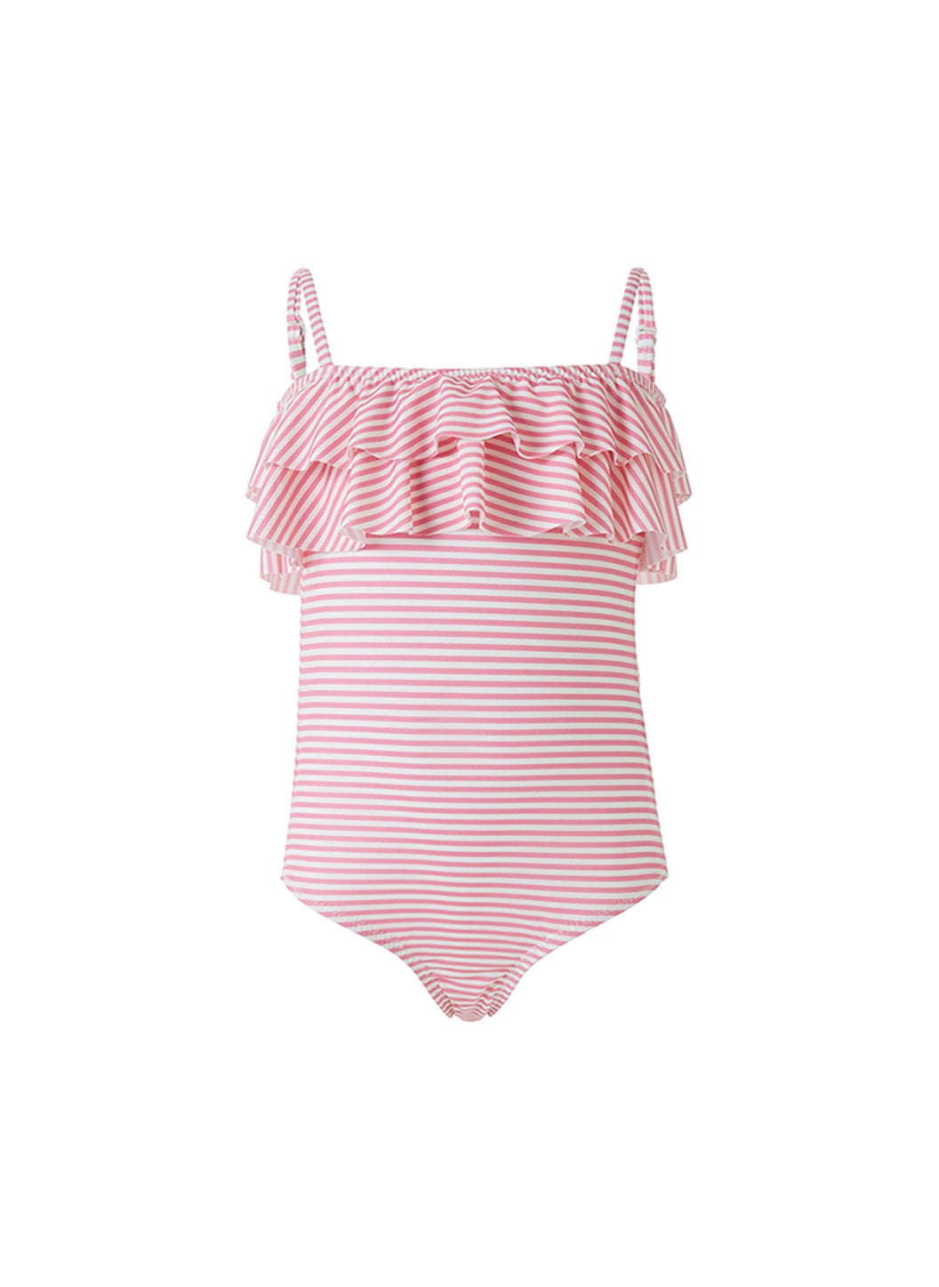 Pink and cheap white striped swimsuit