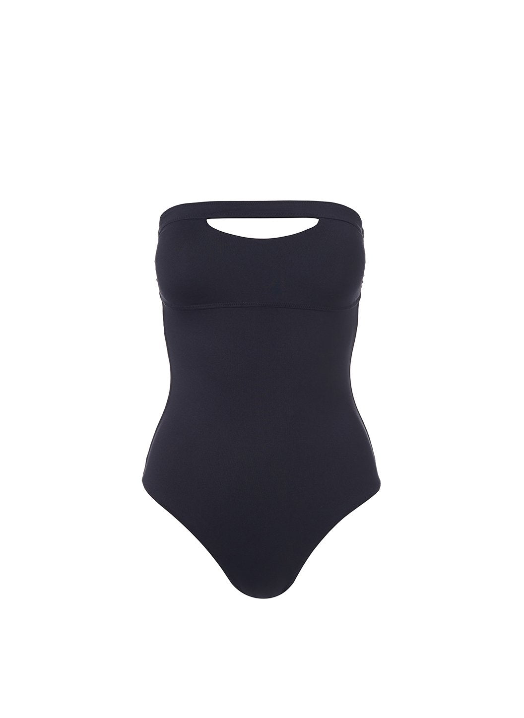 St Lucia Black Rectangle Trim Over The Shoulder Swimsuit