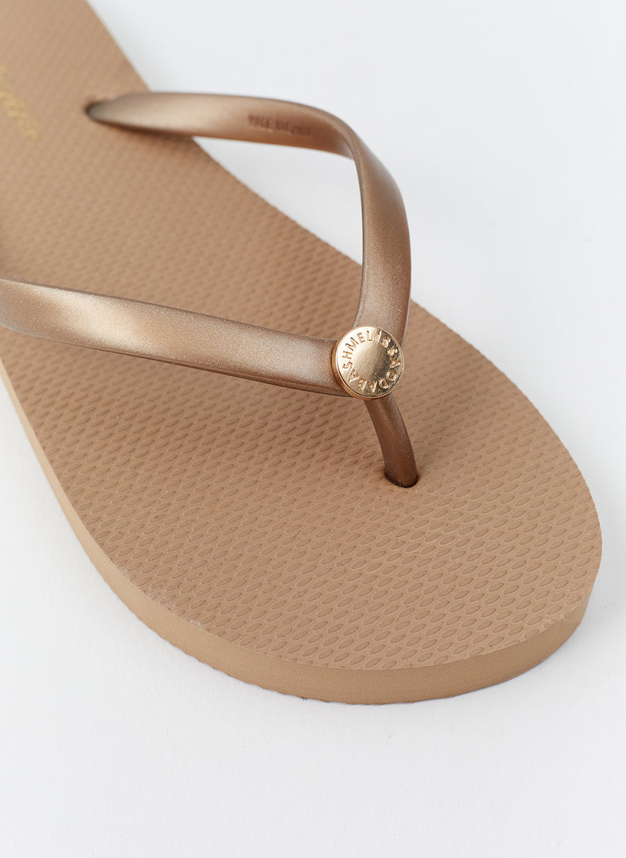 flip flops bronze