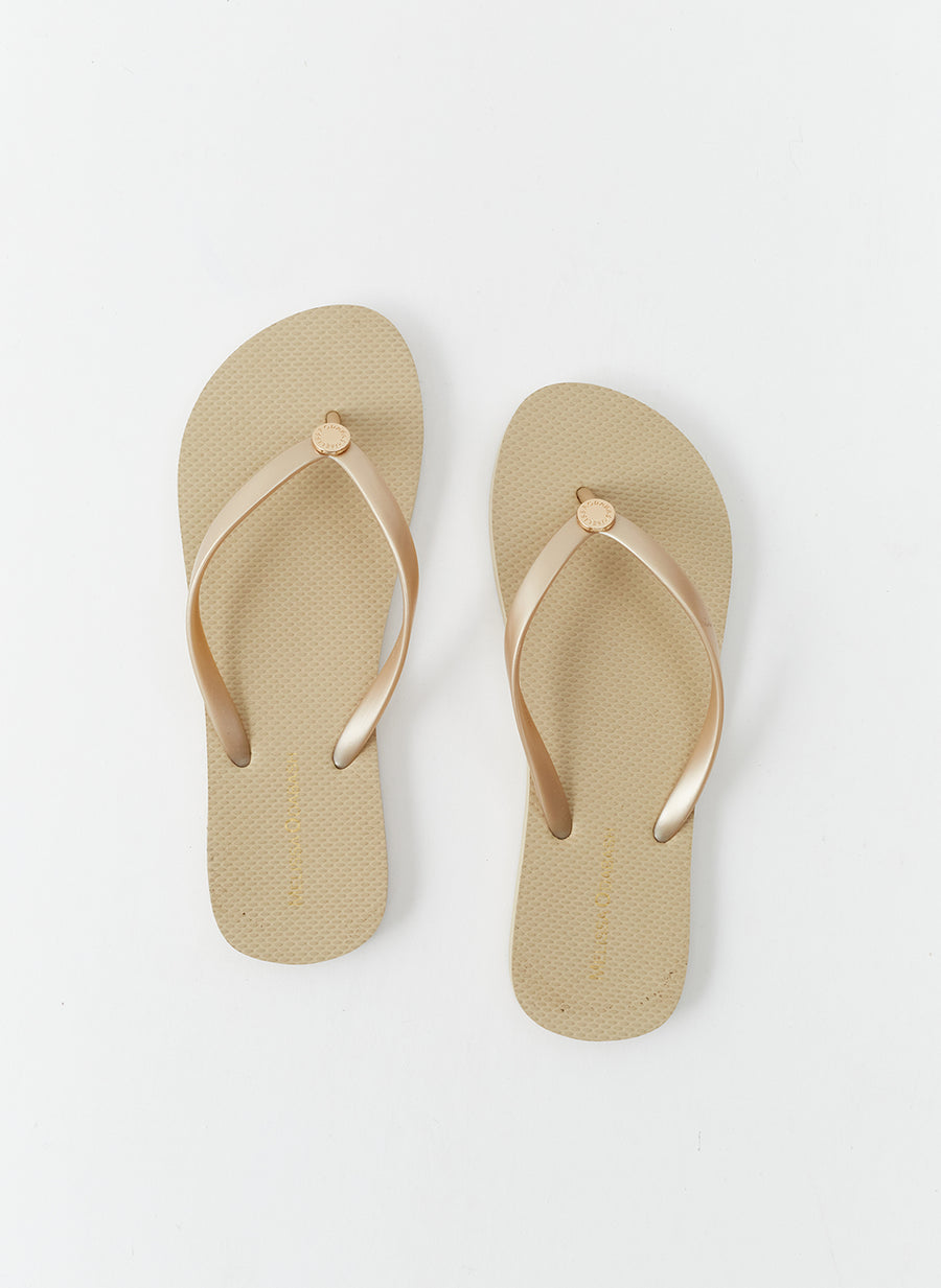 flip flops gold