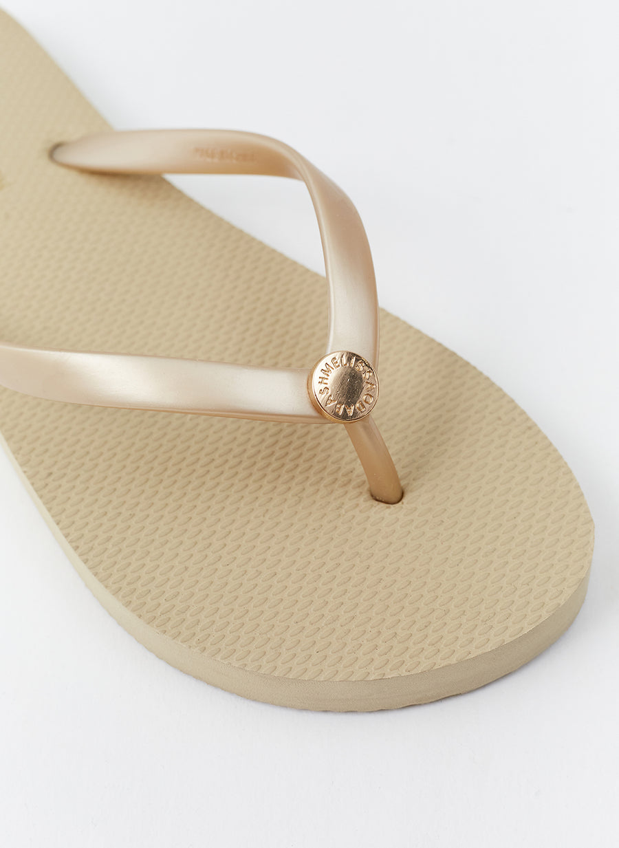 flip flops gold