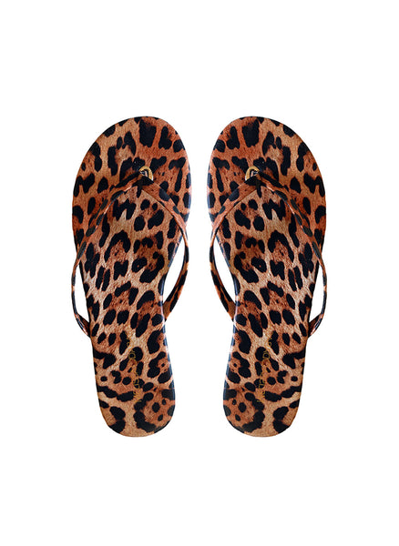 Cheetah print store slip on sandals