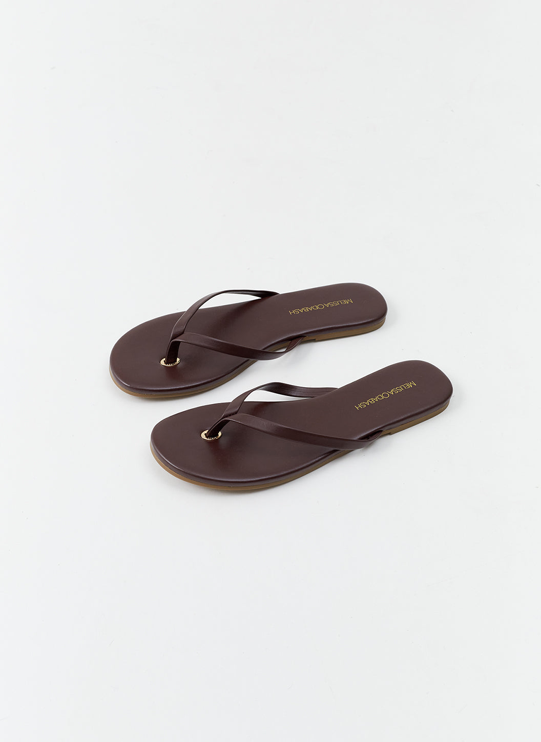 Dark brown flip flops online