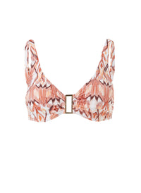 Belair Ikat Over The Shoulder Supportive Bikini Top