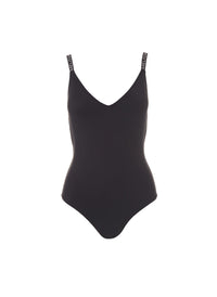 Italy Black Sports Low-Back One Piece 2020