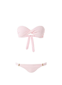 Martinique Ribbed Blush Bikini Bottom