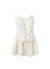 chelsea cream over the shoulder short dress Cutout