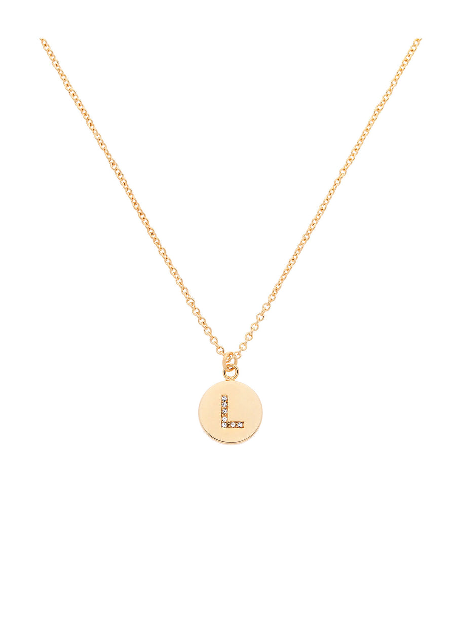 Gold Swarovski Letter 'L' Pendant