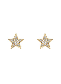 Gold Crystal Star Earrings